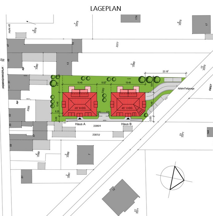 Projekt Talweide in Freinsheim Lageplan